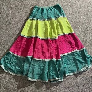 Vtg pepa pombo skirt maxi BOLD  Boho Colorful Medium Festival Woman’s Cottage
